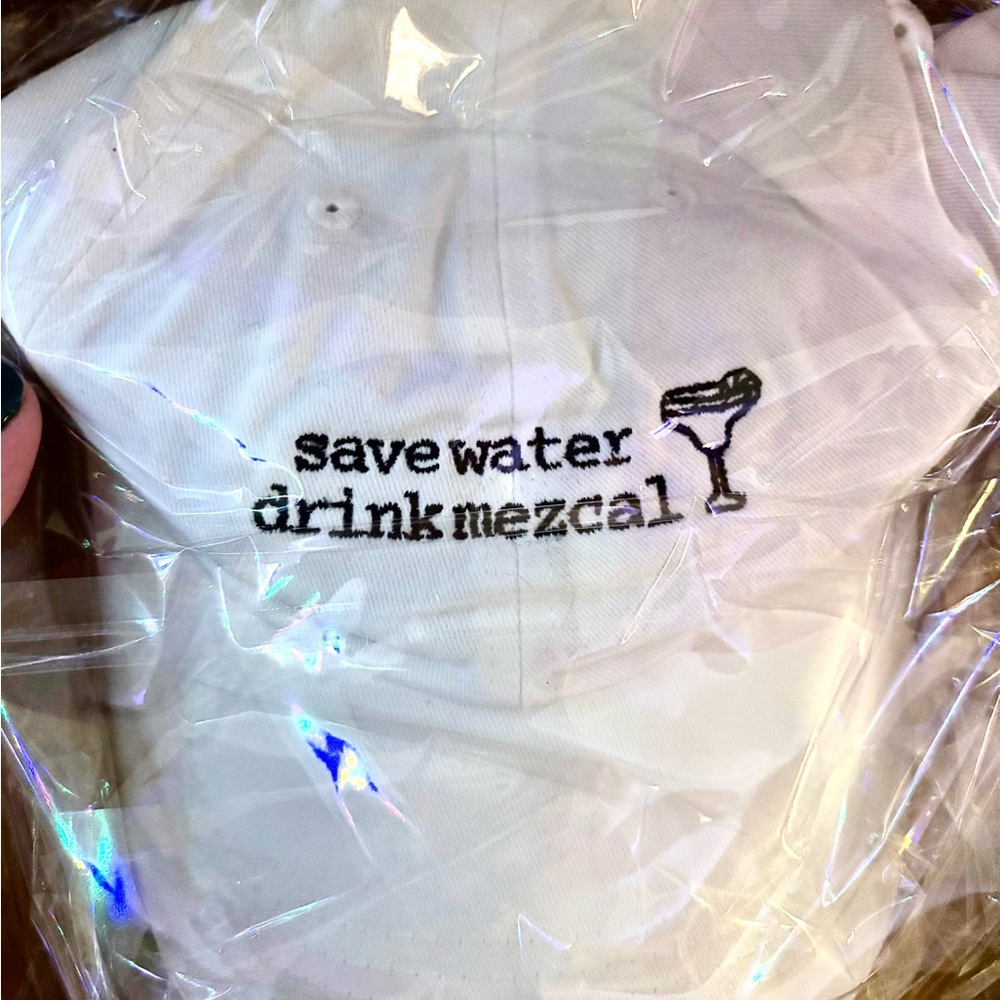 SAVE WATER DRINK MEZCAL White Hat